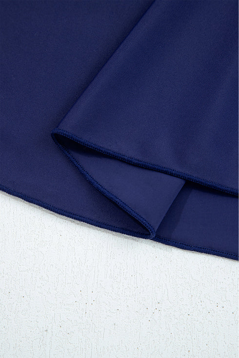Empire Waist Bow Front V Neck Swim Dress