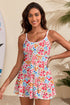 Empire Waist Ditsy Floral Print Swim Dress