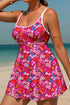 Empire Waist Ditsy Floral Print Swim Dress