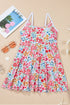Empire Waist Ditsy Floral Print Swim Dress
