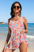 Empire Waist Ditsy Floral Print Swim Dress