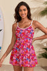 Empire Waist Ditsy Floral Print Swim Dress