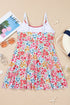 Empire Waist Ditsy Floral Print Swim Dress