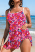 Empire Waist Ditsy Floral Print Swim Dress