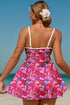 Empire Waist Ditsy Floral Print Swim Dress