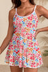 Empire Waist Ditsy Floral Print Swim Dress