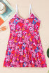 Empire Waist Ditsy Floral Print Swim Dress