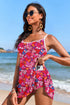 Empire Waist Ditsy Floral Print Swim Dress