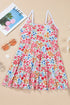 Empire Waist Ditsy Floral Print Swim Dress