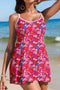 Empire Waist Ditsy Floral Print Swim Dress