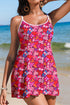 Empire Waist Ditsy Floral Print Swim Dress