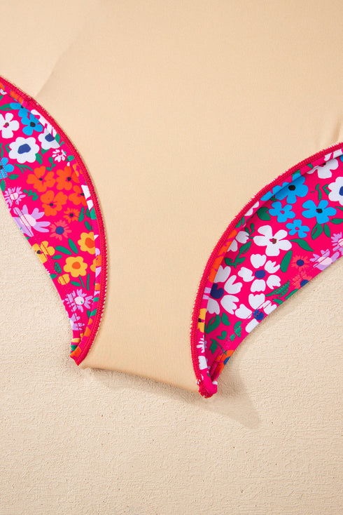 Empire Waist Ditsy Floral Print Swim Dress