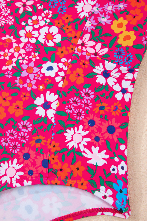 Empire Waist Ditsy Floral Print Swim Dress