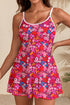 Empire Waist Ditsy Floral Print Swim Dress