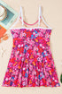 Empire Waist Ditsy Floral Print Swim Dress