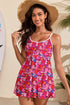 Empire Waist Ditsy Floral Print Swim Dress