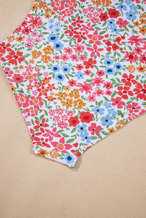 Empire Waist Ditsy Floral Print Swim Dress