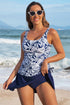 Empire Waist Ruched Side Tie Tankini Set