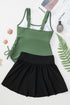 Empire Waist Ruched Side Tie Tankini Set