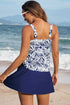 Empire Waist Ruched Side Tie Tankini Set