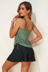 Empire Waist Ruched Side Tie Tankini Set