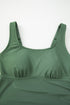 Empire Waist Ruched Side Tie Tankini Set