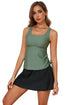 Empire Waist Ruched Side Tie Tankini Set