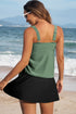 Empire Waist Ruched Side Tie Tankini Set