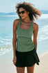 Empire Waist Ruched Side Tie Tankini Set
