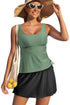 Empire Waist Ruched Side Tie Tankini Set