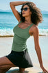 Empire Waist Ruched Side Tie Tankini Set