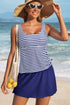 Empire Waist Ruched Side Tie Tankini Set
