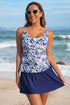 Empire Waist Ruched Side Tie Tankini Set