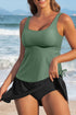 Empire Waist Ruched Side Tie Tankini Set