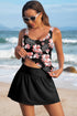 Empire Waist Ruched Side Tie Tankini Set