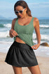 Empire Waist Ruched Side Tie Tankini Set
