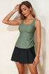 Empire Waist Ruched Side Tie Tankini Set