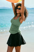 Empire Waist Ruched Side Tie Tankini Set