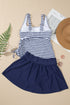Empire Waist Ruched Side Tie Tankini Set