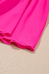 Empire Waist V Neck Flounce Hem Swim Tankini Top
