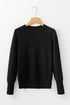 Essential Crew Neck Long Sleeve Fitted Fine Knit Sweater