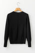 Essential Crew Neck Long Sleeve Fitted Fine Knit Sweater