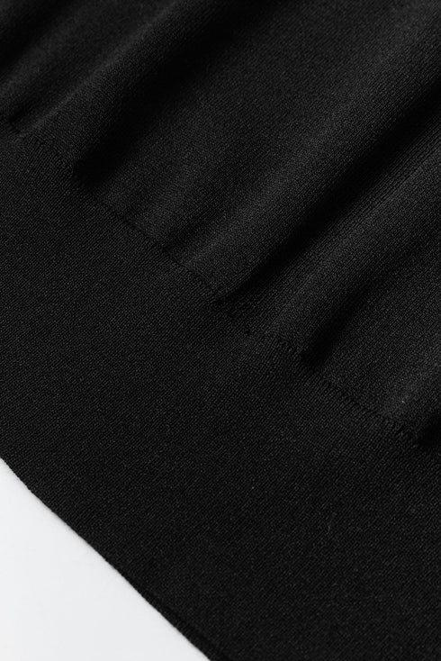 Essential Crew Neck Long Sleeve Fitted Fine Knit Sweater