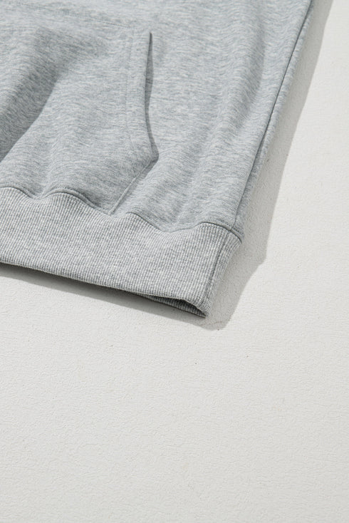 Essential Drawstring Kangaroo Pocket Long Sleeve Hoodie