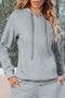 Essential Drawstring Kangaroo Pocket Long Sleeve Hoodie
