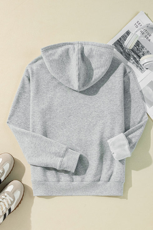 Essential Drawstring Kangaroo Pocket Long Sleeve Hoodie