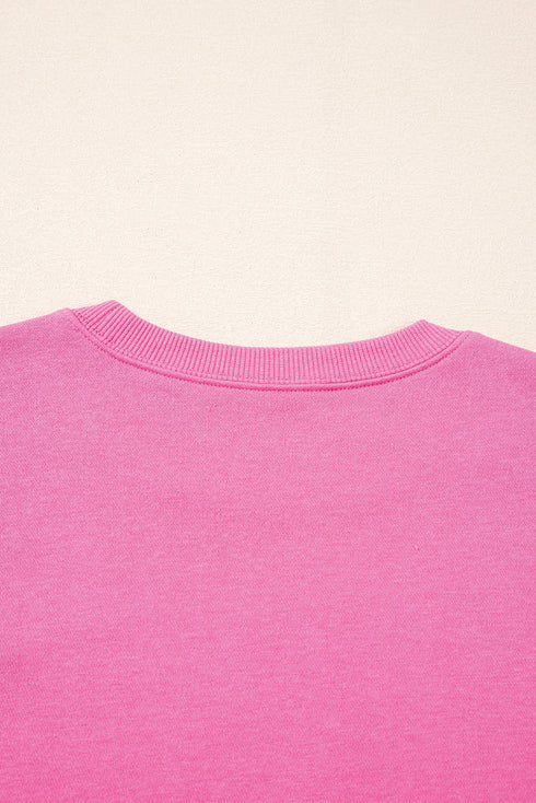 Essential Drop Shoulder Crew Neck Pullover Sweatshirt