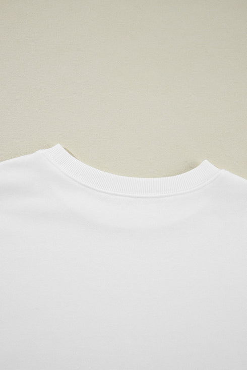 Essential Drop Shoulder Crew Neck Pullover Sweatshirt