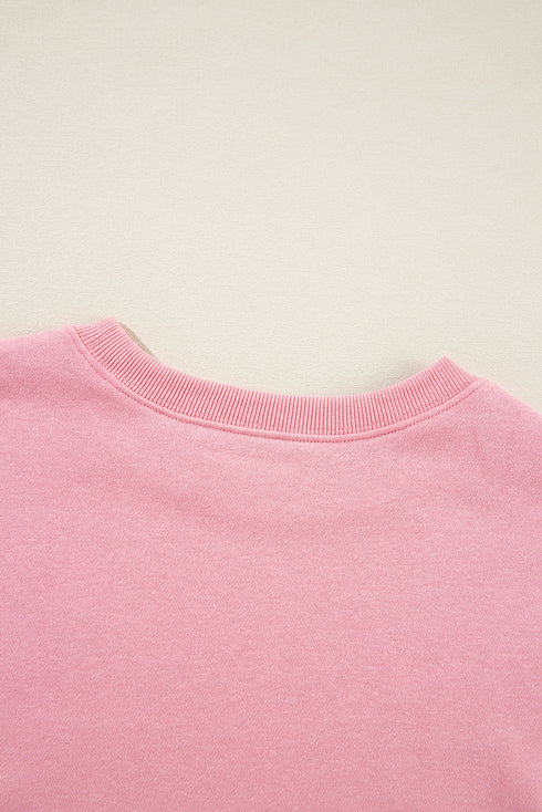 Essential Drop Shoulder Crew Neck Pullover Sweatshirt