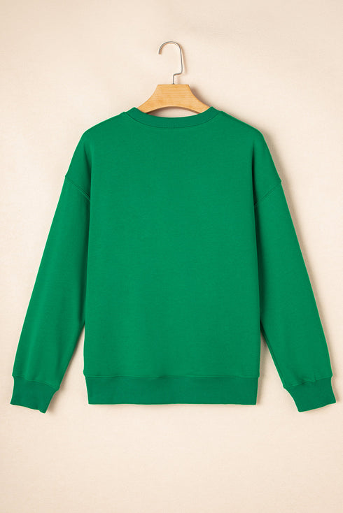 Essential Drop Shoulder Crew Neck Pullover Sweatshirt